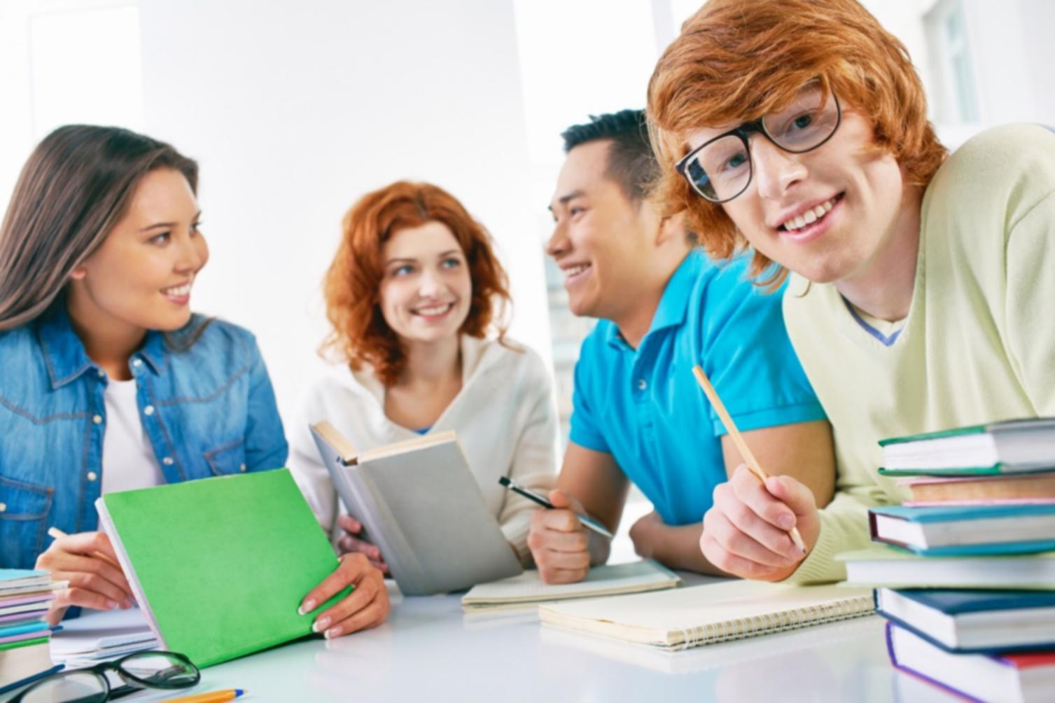 Student working on financial tracking project